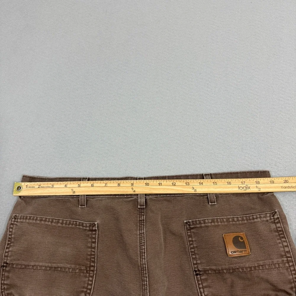 Vintage Carhartt Carpenter Shorts Men's 38 Brown Canvas 9